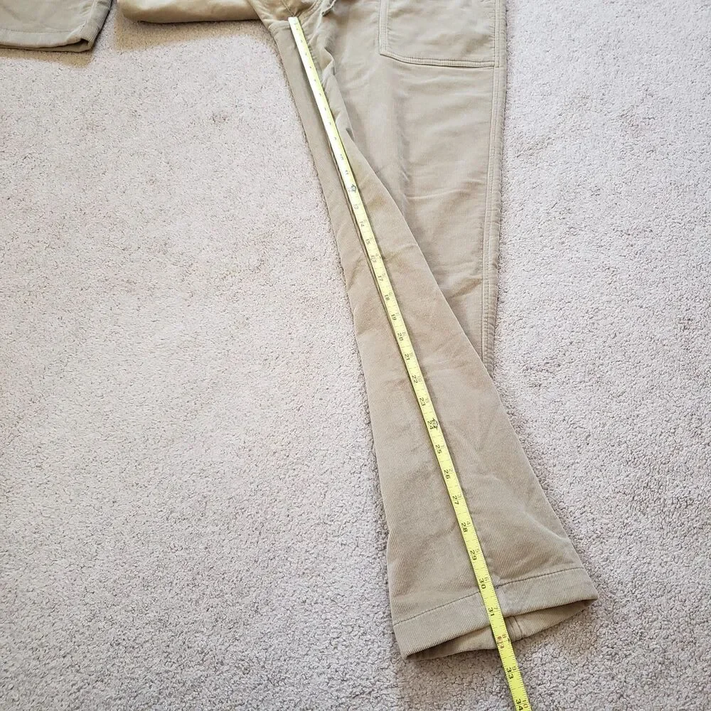NWT Faherty Stretch Terry Corduroy Size Small Mens Barley Brown Utility Pants